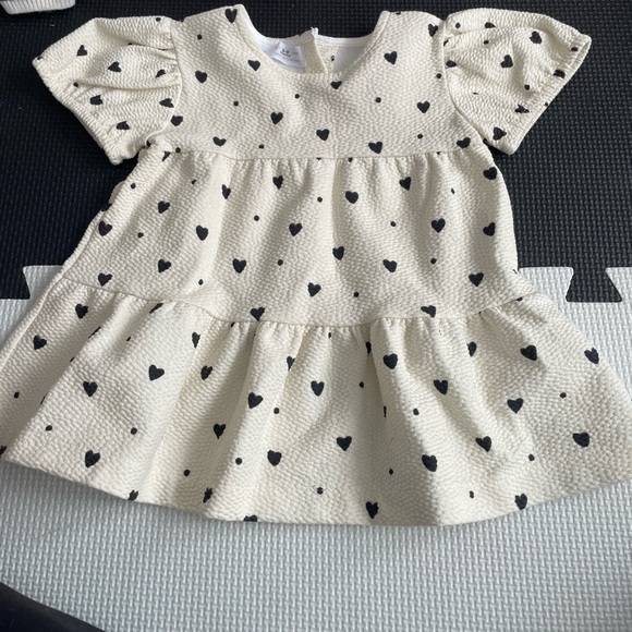 Zara Dresses Zara Baby White Dress With Hearts Poshmark